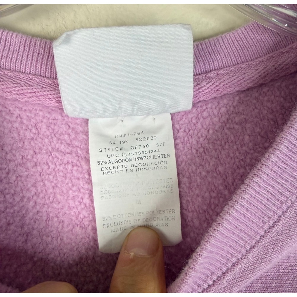 Champion Sweatshirt Women Medium Reverse Weave GF750 Pink Pullover Crewneck Logo - Picture 5 of 6